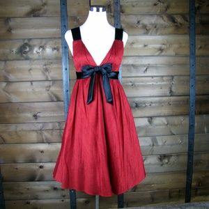 ABS Allen Schwartz Raw Silk Cocktail Dress  - 4